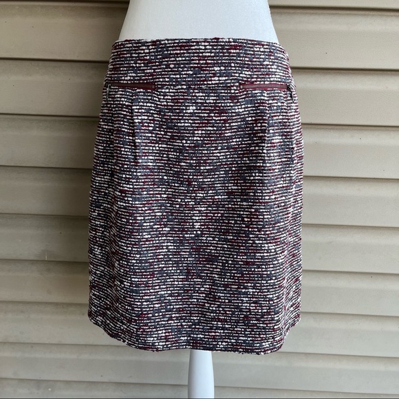 •LOFT• Nubby Tweed Cotton Blend Pencil Skirt - Size 10 - Picture 1 of 10